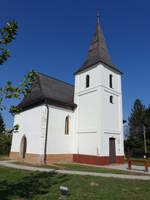 Szamosbecs, sptgotische reformierte Kirche mit seitlichem Turmanbau von 1837 (07.09.2018)