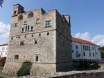 Sarospatak, Burg Rkczi, ltester Teil ist der markante fnfgeschossige Rote Turm mit Ecktrmen (06.09.2018)