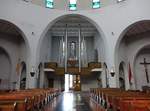 Mohacs, Orgelempore in der katholischen Votivkirche (31.08.2018) 