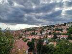 Blick vom Havihegy auf den Stadtteil Tettye in Pécs.