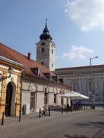 Pecs, Franziskanerkirche in der Ferencesek Utca, erbaut bis 1745 (31.08.2018)