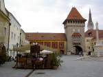 Kszeg, Hauptplatz mit Stadttor (30.07.2014)