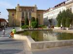 Sopron, Petfi Theater, Jugendstil Bau von 1909, Erbaut von Istvan Medgyaszay (27.07.2014)