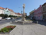 Tapolca, barocke Dreifaltigkeitssule am Hauptplatz F Ter (28.08.2018)