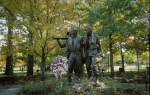 Washington D.C., Vietnam Veterans Memorial (Bronzegruppe von 1984), aufgenommen 3.11.1990 