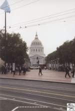 Blick von der Market Street auf das Radhaus von San Francisco.