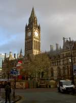 Manchester, Town Hall am Albert Square, erbaut von 1868 bis 1877 nach Plnen   von A.
