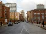 Manchester, Charlton Street mit Portland Tower und City Tower (07.12.2011)