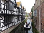 Canterbury, Fachwerkhuser am Great Stour Kanal (02.09.2023)