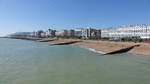 Eastbourne, Ausblick auf den Strand an der Grand Parade (04.09.2023)