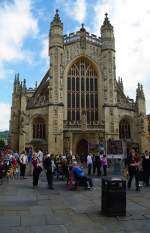 Bath, Abbey Church, erbaut bis 1156, Lnge 67 M, Breite 22 M.