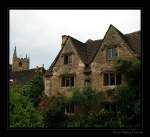 Häuserzeile von Castle Combe in der Grafschaft Wiltshire, England.