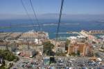 Blick auf Gibraltar vom Top Cable Car Station im Upper Rock Nature Reserve.