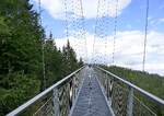 Bad Wildbad, die F��g�ngerh�ngebr�cke  Wildline , der Gang �ber die schwankende Br�cke ist ein besonderes Erlebnis, Sept.206