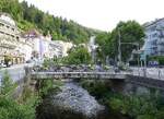 Bad Wildbad, viele kleine Br�cken erm�glichen den �bergang �ber die Enz im Stadtgebiet, Sept.2026