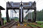 die Eisenbahnbrcke ber die Peene in Anklam sind eigentlich zwei Brcken