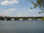 Autobahnbrcke auf der A72 ber die Talsperre Phl/Vogtland,  Steinbogenbrcke 320m lang,  2007