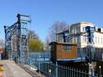 Sthlerne Hubbrcke ber die Elde, ursprnglich aus dem Jahr 1916, 1991/92 rekonstruiert und erneuert; Plau am See, 19.04.2010  