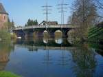 Eichstetten am Kaiserstuhl, die historische Brcke von 1566 ber die alte Dreisam, Mrz 2011