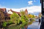 Nrnberg - die Pegnitz mit Heubrcke im Hintergrund - 23.04.2012