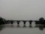 Die Rmerbrcke (lteste Brcke Deutschlands) gewhrleistet auch Heutzutage, und auch bei Nebel eine Problemlose Querung der Mosel bei Trier; 120827