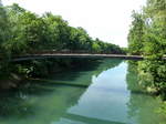 Breisach, die Brcke fr Fugnger und Radfahrer ber die Mhlin, Juni 2017