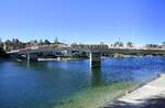 Stein am Rhein, die Rheinbr�cke, seit R�merzeiten bestand hier ein Rhein�bergang, die heutige Br�cke stammt von 1971-74, Sept.2026