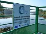 Frankreich, Lothringen, Details der Radfahrerbrcke ber den Canal de la Marne au Rhin zwischen Gondrexange und Rchicourt.