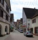 Dornstetten, Blick durch die Hauptstrae in Richtung Marktplatz, Sept.2017