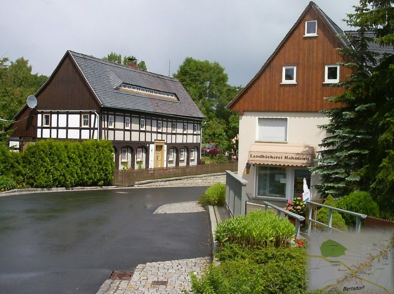 Umgebindehuser in Bertsdorf, Zittauer Gebirge 2004
