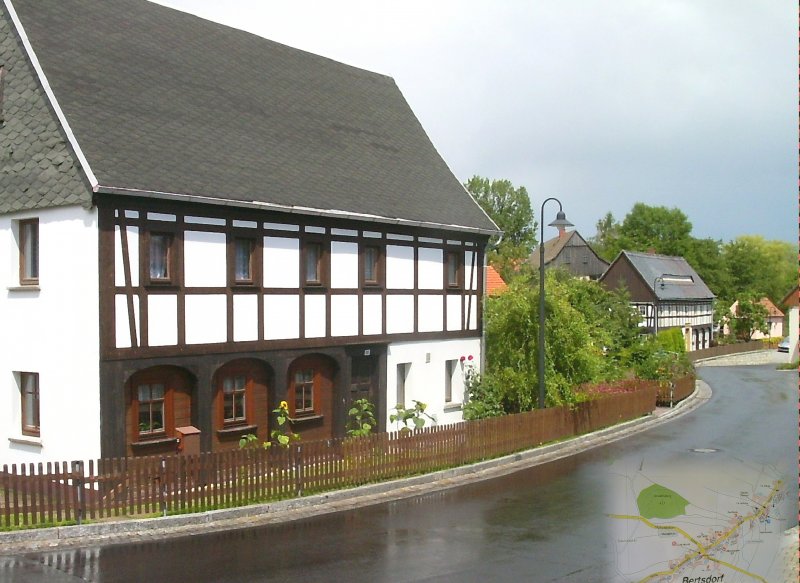 Umgebindehuser in Bertsdorf, Zittauer Gebirge 2004