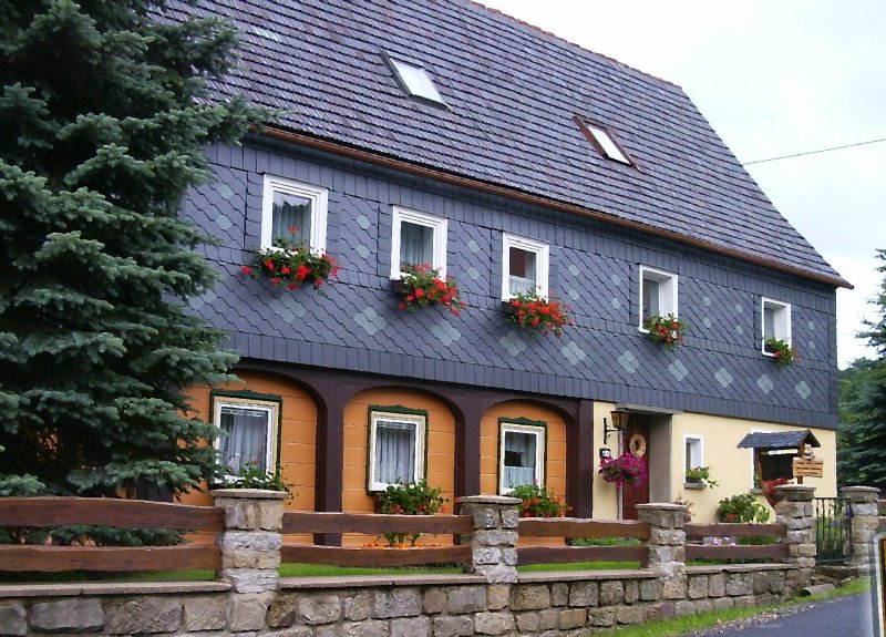 Umgebindehuser im Zittauer Gebirge, Sommer 2004