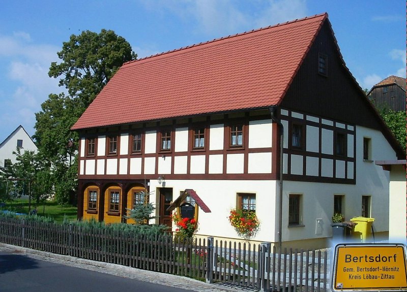 Umgebindehaus in Bertsdorf, Zittauer Gebirge 2004