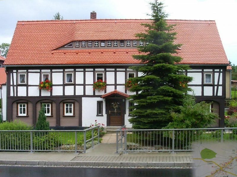 Umgebindehaus in Bertsdorf, Zittauer Gebirge 2004