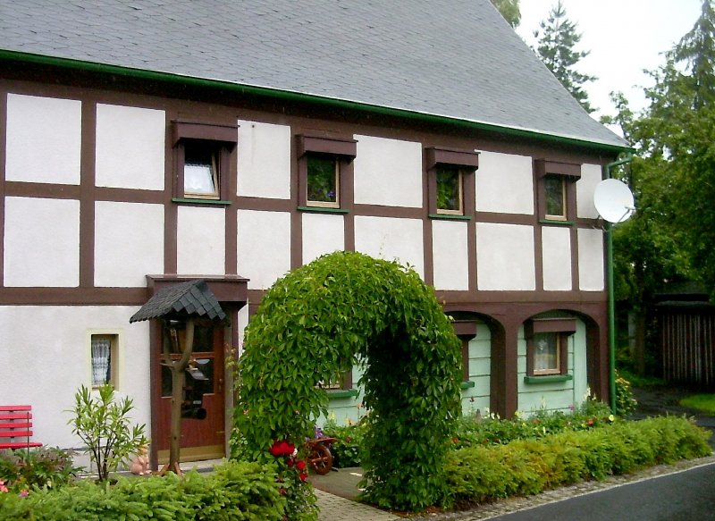 Umgebindehaus in Bertsdorf, Zittauer Gebirge 2004