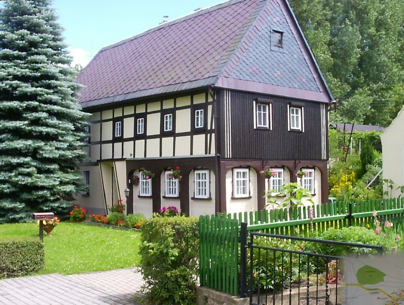 Umgebindehaus in Bertsdorf, Zittauer Gebirge 2004