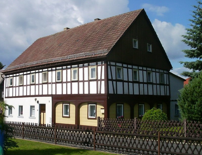 Umgebindehaus in Hrnitz, Zittauer Gebirge, 2004