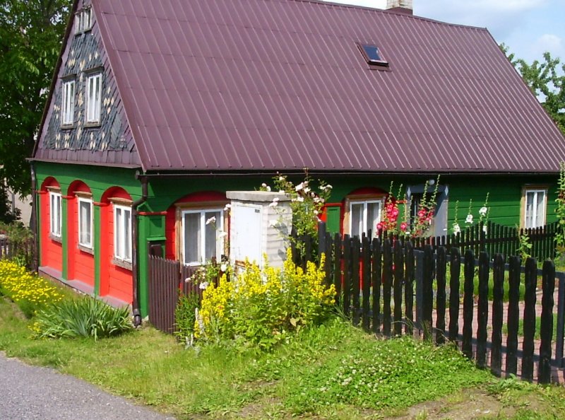 Umgebindehaus in Jiretin, Lausitzer Gebirge 2004