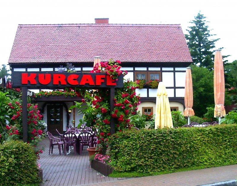 Umgebindehaus Kurcafe Jonsdorf im Sommer 2004