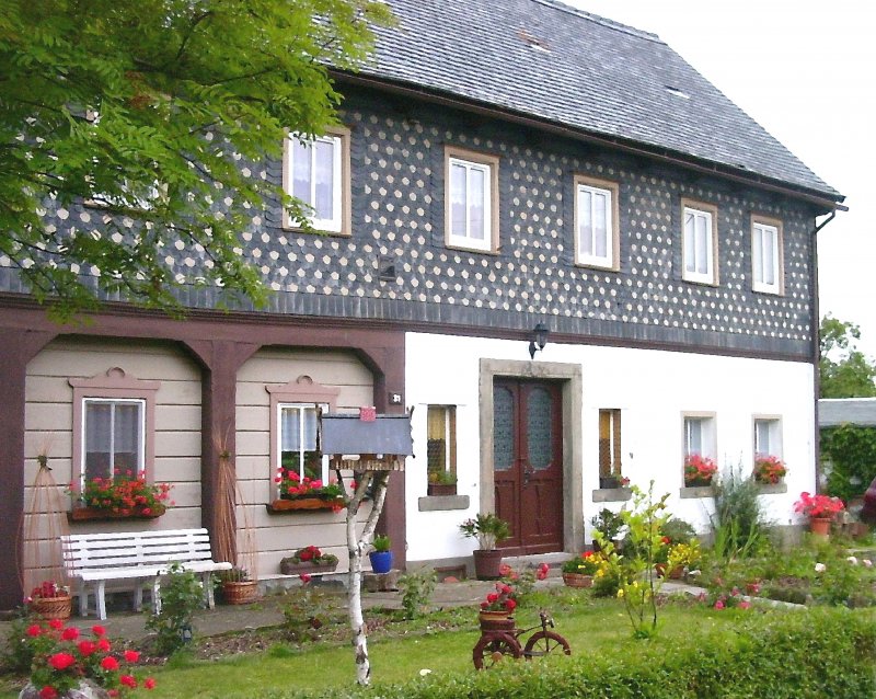 Umgebindehaus in Waltersdorf, Zittauer Gebirge, 2004