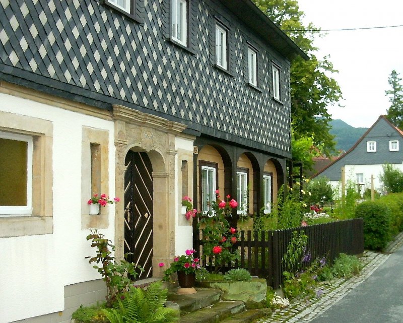 Umgebindehaus in Waltersdorf, Zittauer Gebirge,
2004