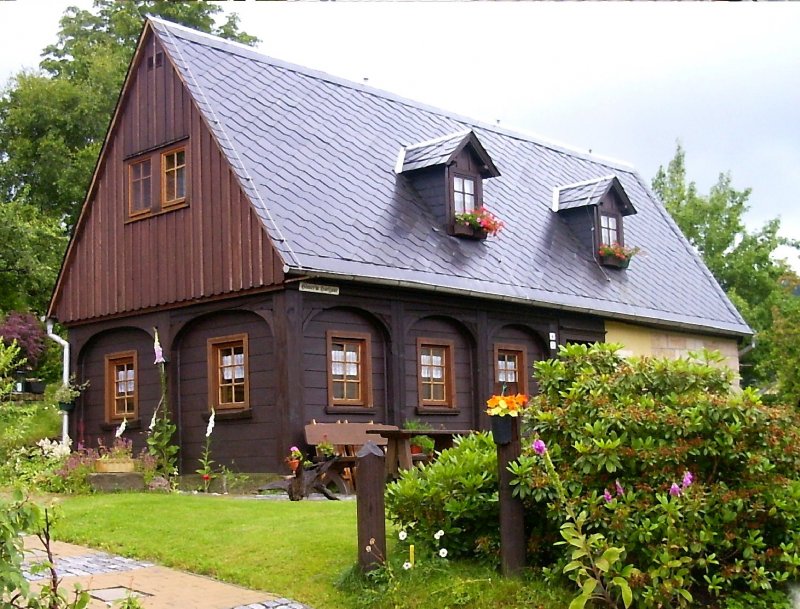 Umgebindehaus im Zittauer Gebirge, Sommer 2004