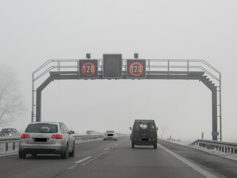 Verkehrsleitsystem an der A8 in der Nhe von Ulm! 25.12.07