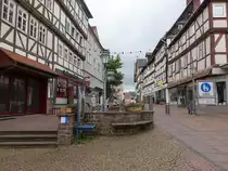 Bad Wildungen, Fachwerkh�user in der Brunnenstra�e (05.08.2022)
