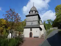Thalitter, evangelische Bergkirche, Kirchturm erbaut von 1660 bis 1663, Kirchenschiff von 1715 (08.10.2022)
