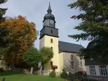 Gro�neundorf, evangelische Kirche, erbaut 1731 (17.10.2022)