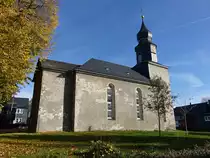 Ossla, evangelische Kirche Hl. Kreuz, erbaut ab 1498 (17.10.2022)