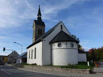 Reichmannsdorf, evangelische Aquilakirche, erbaut 1729 (17.10.2022)