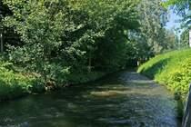 Egelneisse, Fliesrichtung Stadtausw�rts, entlang des Oder-Neisse-Radweges, zwischen Alte Kirchstra�e und Schulstra�e