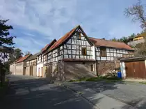 Rausdorf, Fachwerkh�user an der Dorfstra�e (20.10.2022)